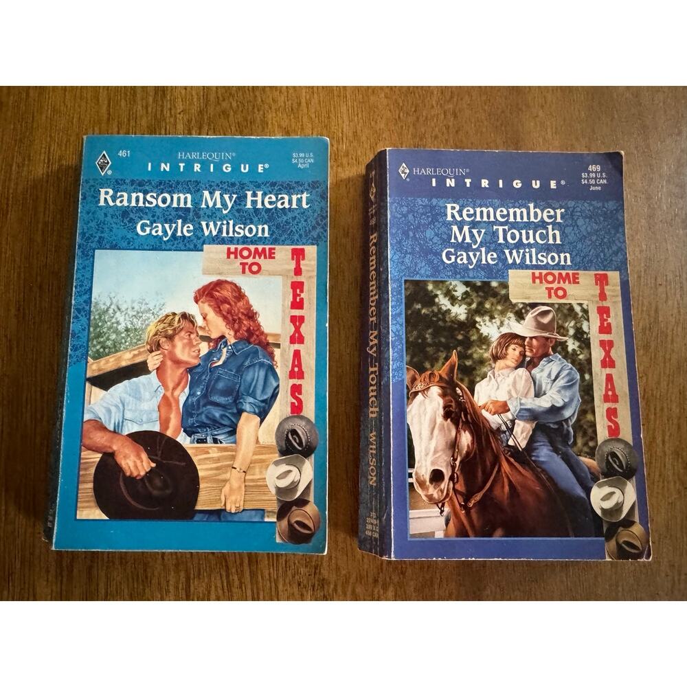 Vintage 1998 Gayle Wilson Home to Texas Harlequin Intrigue Books 1 & 3